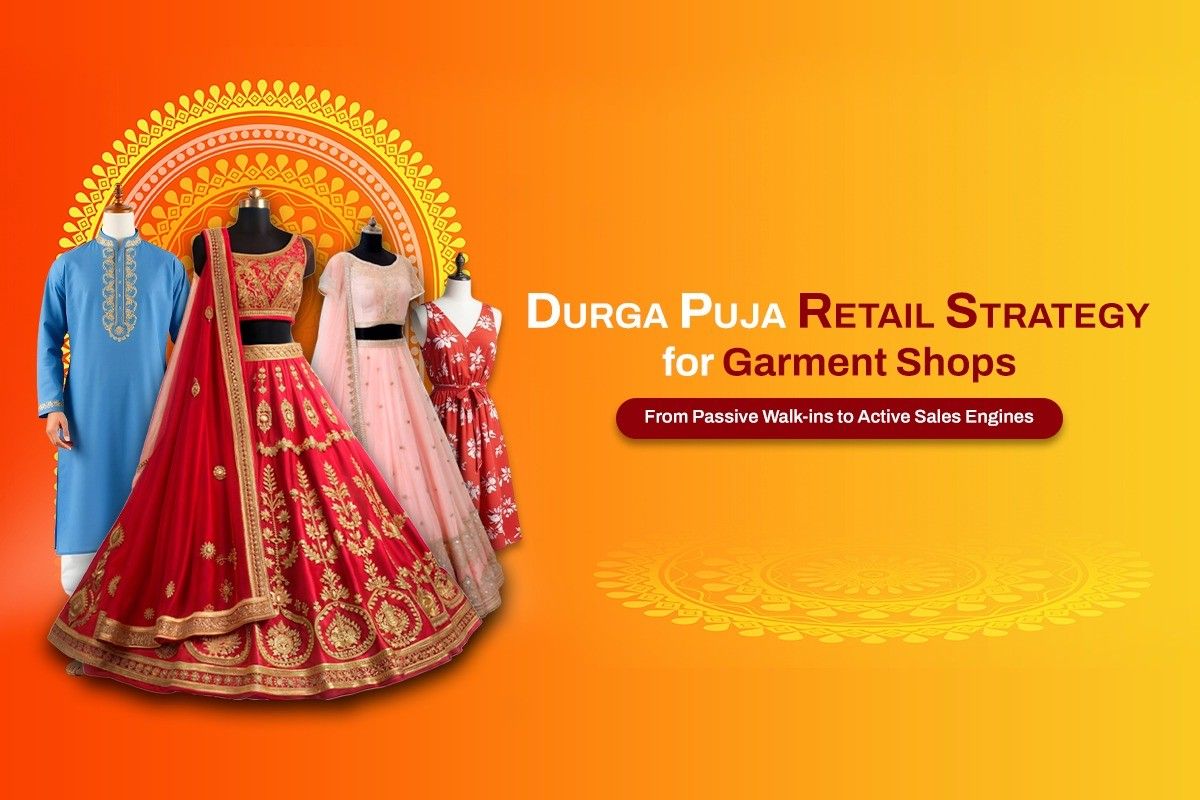 Durga Puja retail strategy for garment shops using festive collections, WhatsApp marketing, social media promotions, and omnichannel sales systems