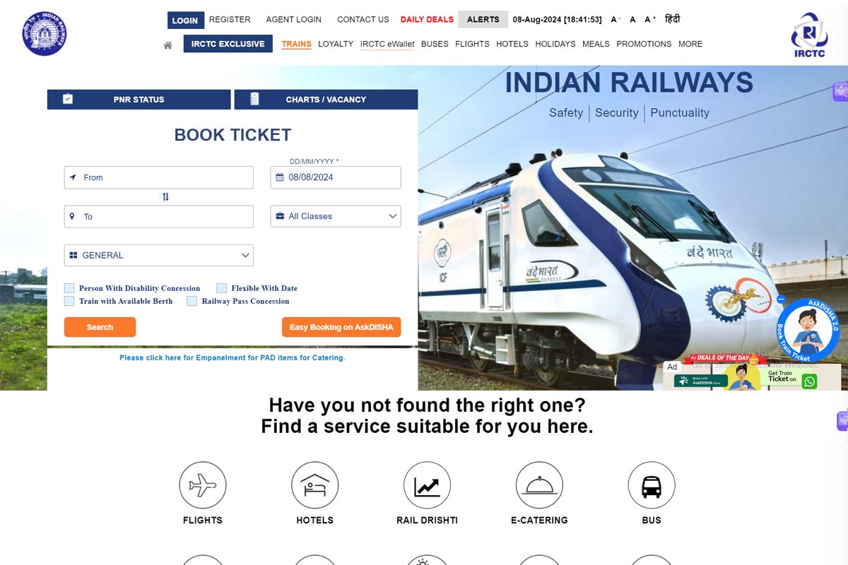 Indian Railway Ticket Reservation 